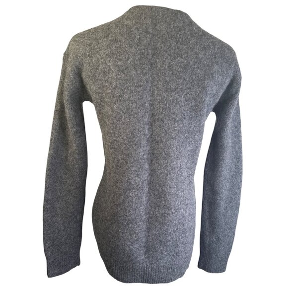 Uniqlo Small Wool V-Neck Sweater Gray - Picture 2 of 16